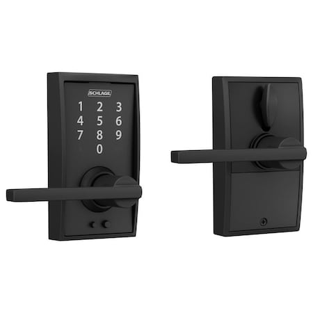 Schlage Schlage Matte Black Metal Touchscreen Lever FE695VCEN622LAT